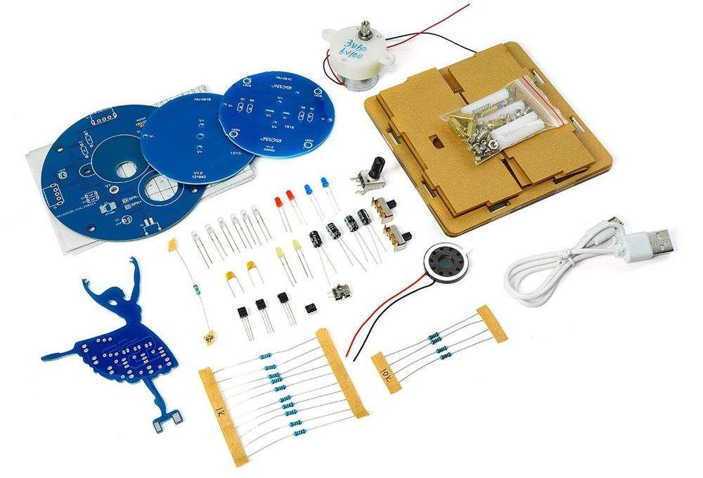Набор для самостоятельной сборки и пайки (конструктор) музыкальная шкатулка "Балерина"