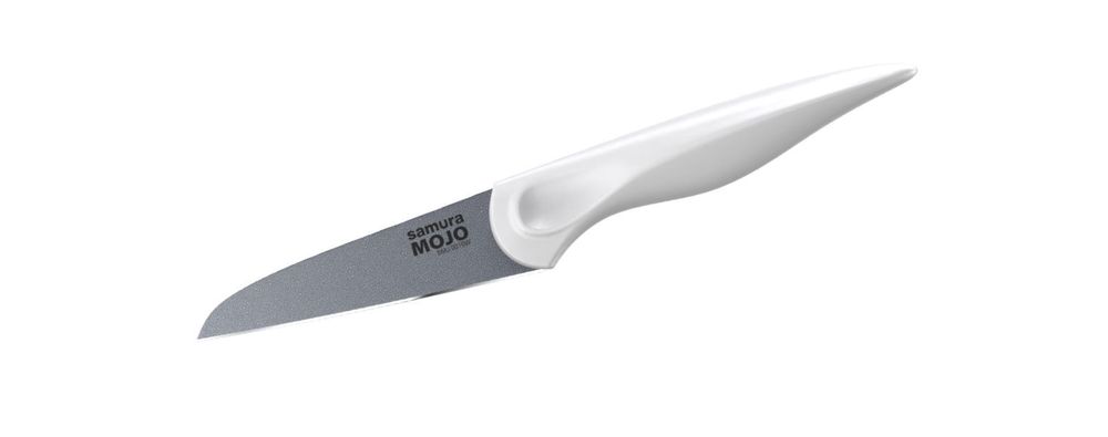 Нож кухонный Samura MOJO овощной 9,4 см, корроз.-стойкая сталь, полипропилен бел.