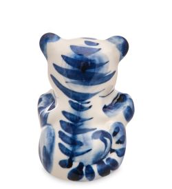 ГЛ- 037 Фигурка «Тигренок с сердцем» (Гжельский фарфор)