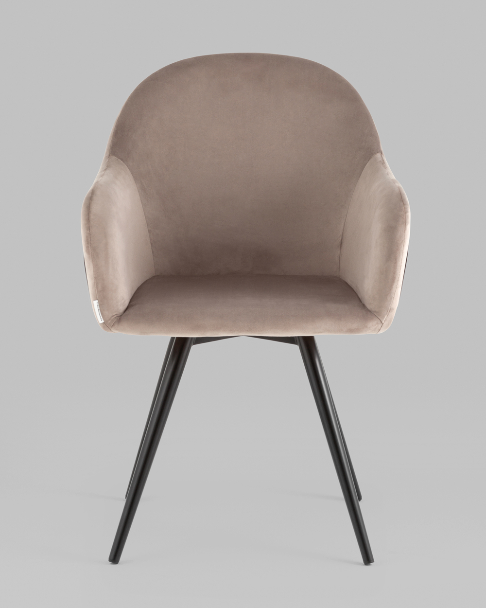 Стул вращающийся Новел велюр серо-коричневый