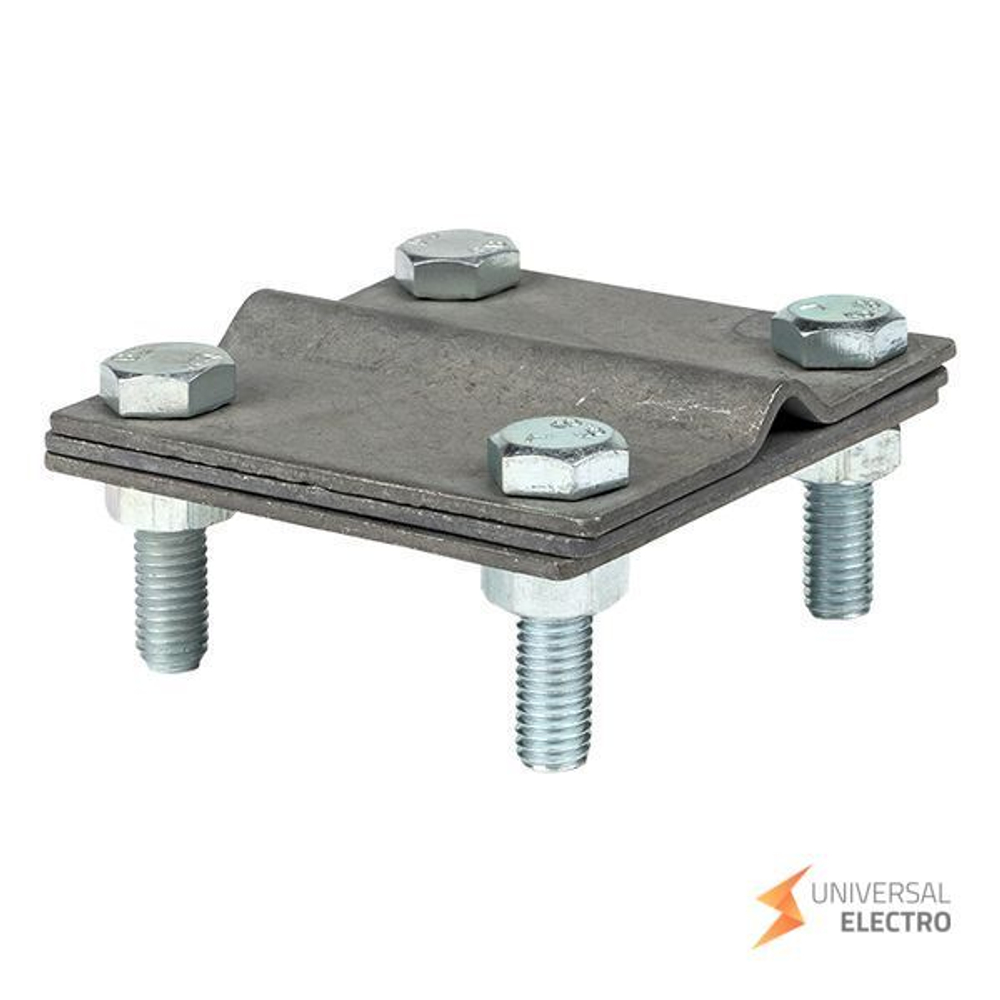 Зажим полоса 40 - прут 10 (3 пластины 70x70мм) HZ EKF PROxima