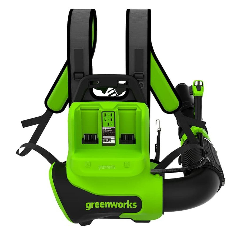 Ранцевая воздуходувка аккумуляторная Greenworks Арт. 2408107, 40V, бесщеточная