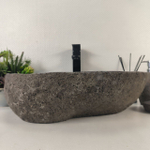 Раковина из речного камня RS-65179 52*39*15 0862