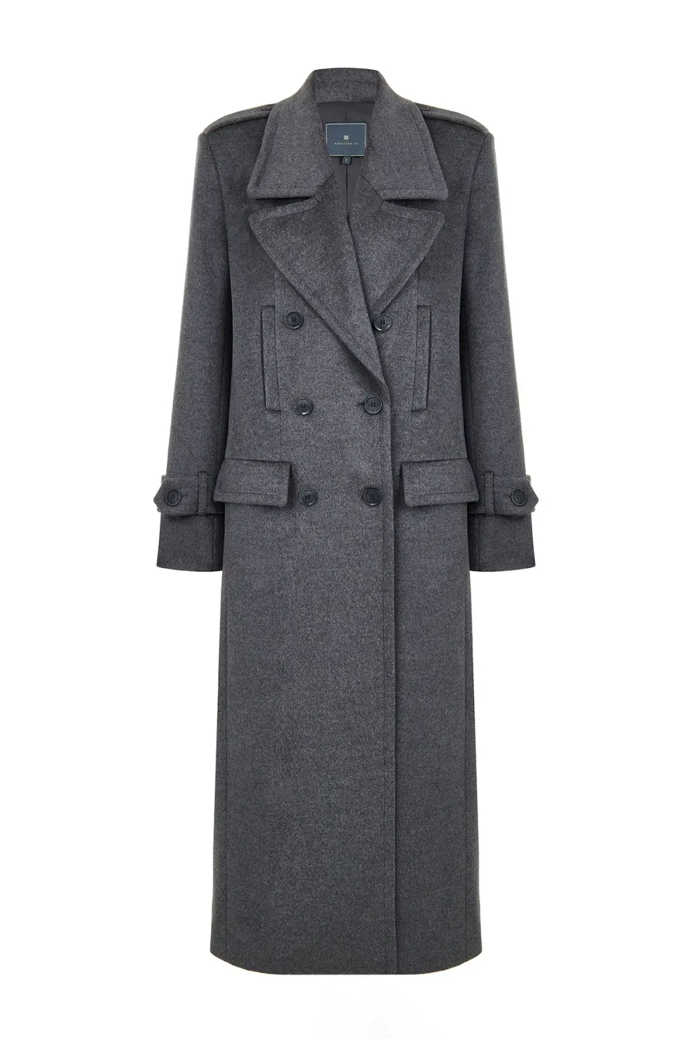 Пальто двубортное