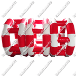 Беличье колесо "Морской буй" красный, ПВХ, 1,8*1,1*1,8 м