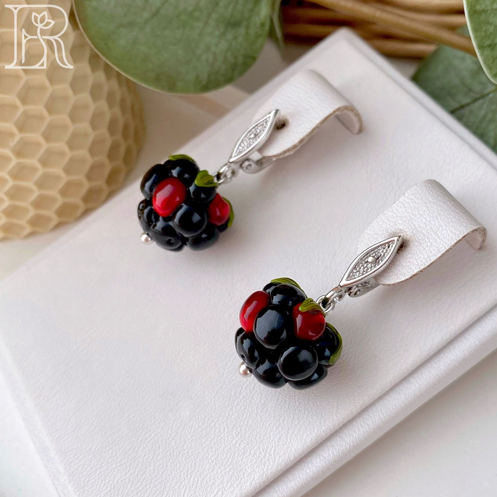 Серьги Ежевика