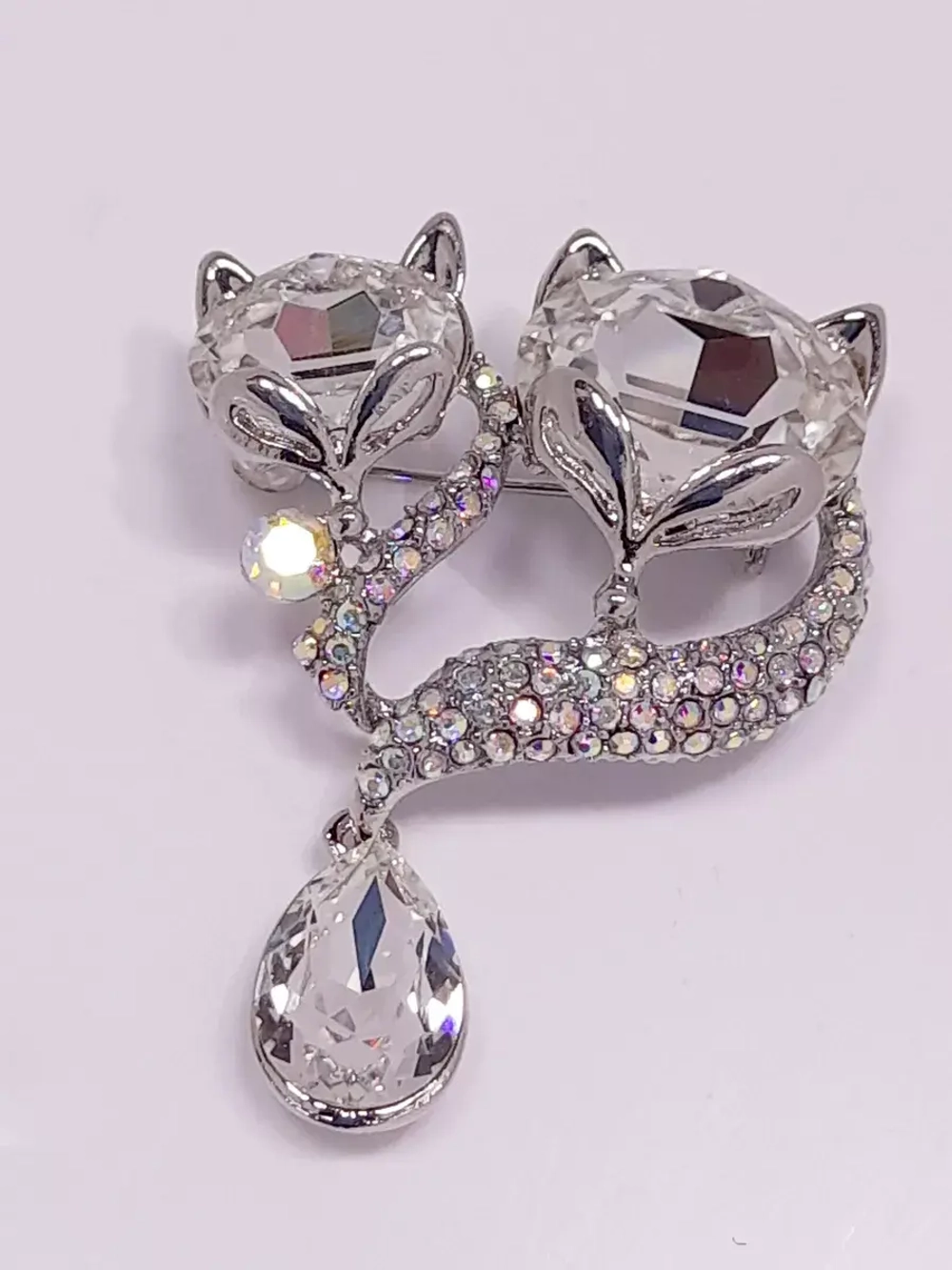 Брошь-кулон "Два кота"