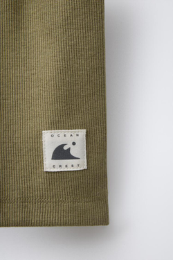 ZARA ШОРТЫ-ВЕЛОСИПЕДКИ В РУБЧИК С НАШИВКОЙ, ХАКИ