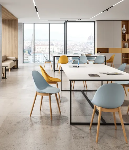 Стул Vid белый, с деревянными ножками