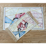 Набор ковриков DECORATIVE цифровая печать с бахромой 60*100+40*60 deco 6781v