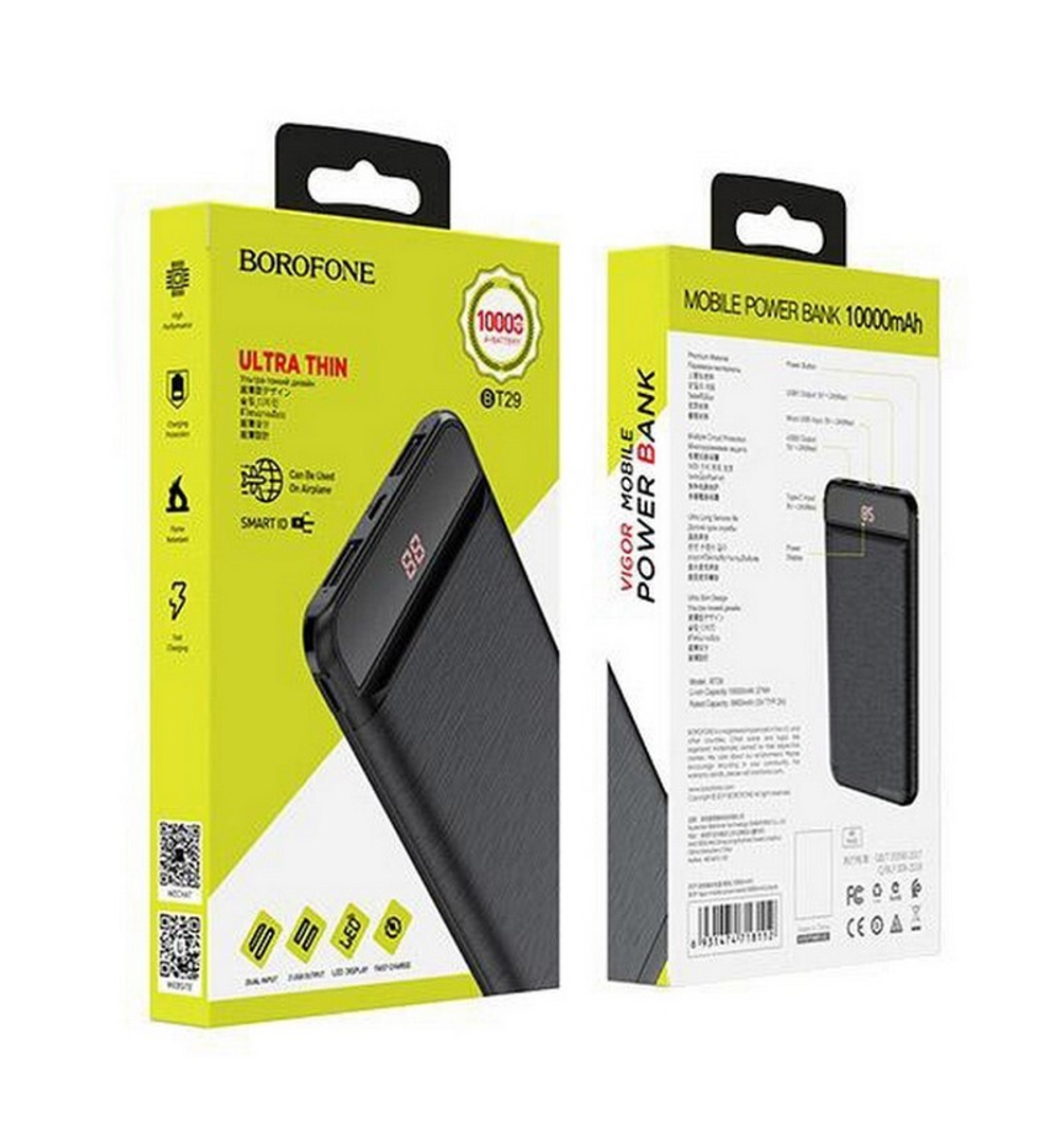 Портативный аккумулятор BOROFONE BT29 10000 mAh (черный)