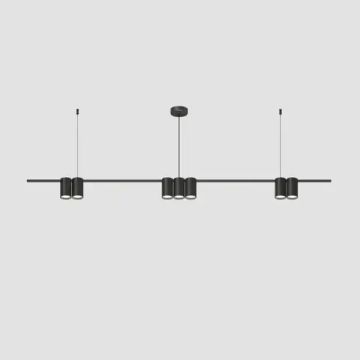 Подвесной светильник 7*GU10 DK4063-BK матовый чёрный Orbit Denkirs