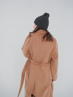 Шапка вязаная-резинка весенняя/осенняя КЭП(Черный меланж)