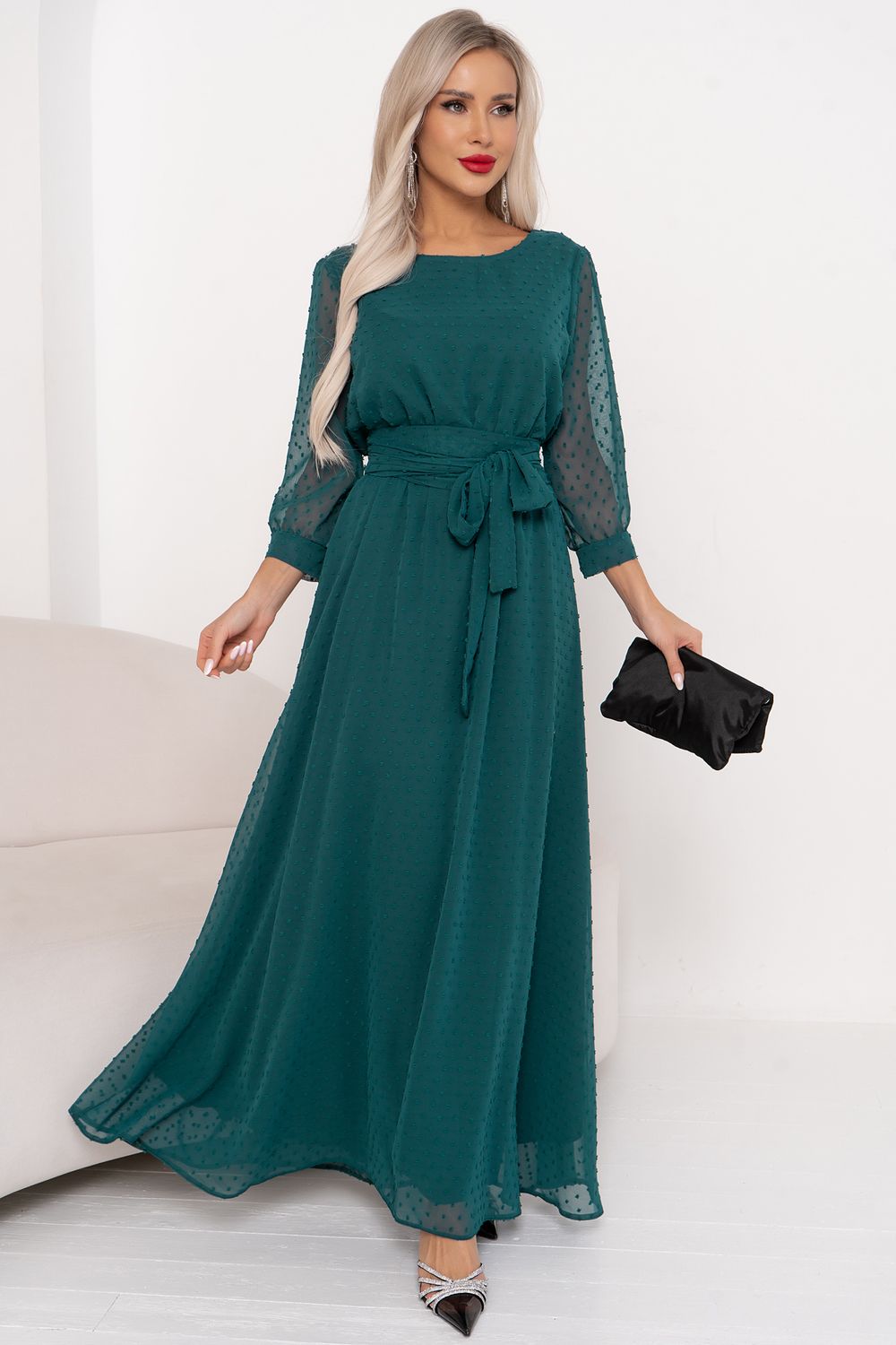 Платье Гретта (зеленый)-52р-р Р11-1234 Nikol