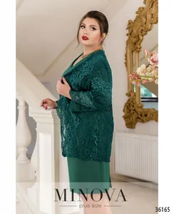 Платье 389-1-зеленый Minova