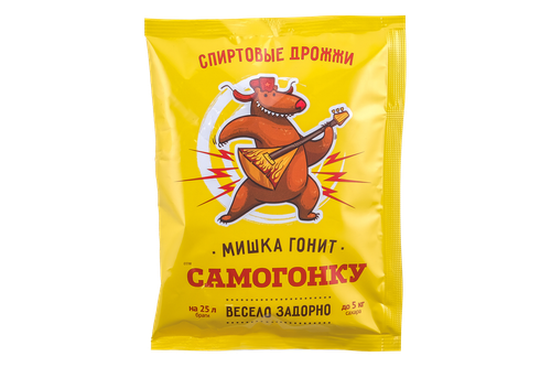 Дрожжи Спиртовые Мишка гонит "Самогонку" 100гр.