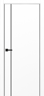 Межкомнатная дверь Optima Porte НЕАПОЛЬ 204 Молдинг SB (чёрный), Алюминиевая кромка SB (матовый чёрный) с 2-х сторон