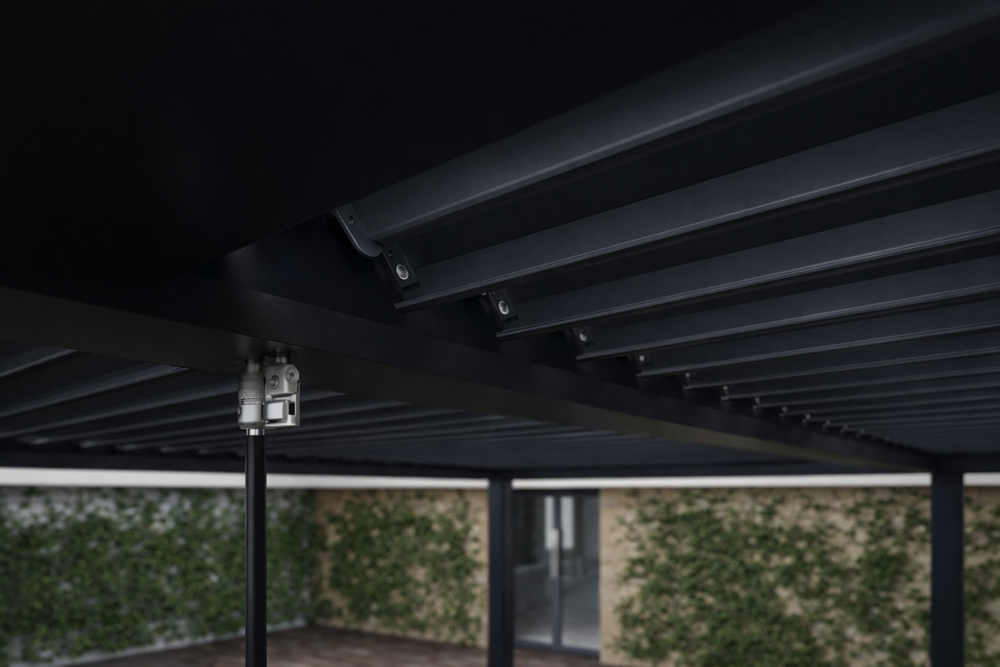 Пергола биоклиматическая алюминиевая Cronon Luna 6х3 м, антрацит