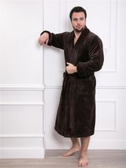 Халат мужской DOMINIC без капюшона Коричневый "Polens"