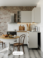 Кухонный модуль угловой Виго, 121х60х85, с доводчиками, с дубовой панелью, Dipriz