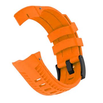 Ремешок силиконовый для Suunto 9 / 9 Baro быстросъемный 24 мм (Оранжевый)