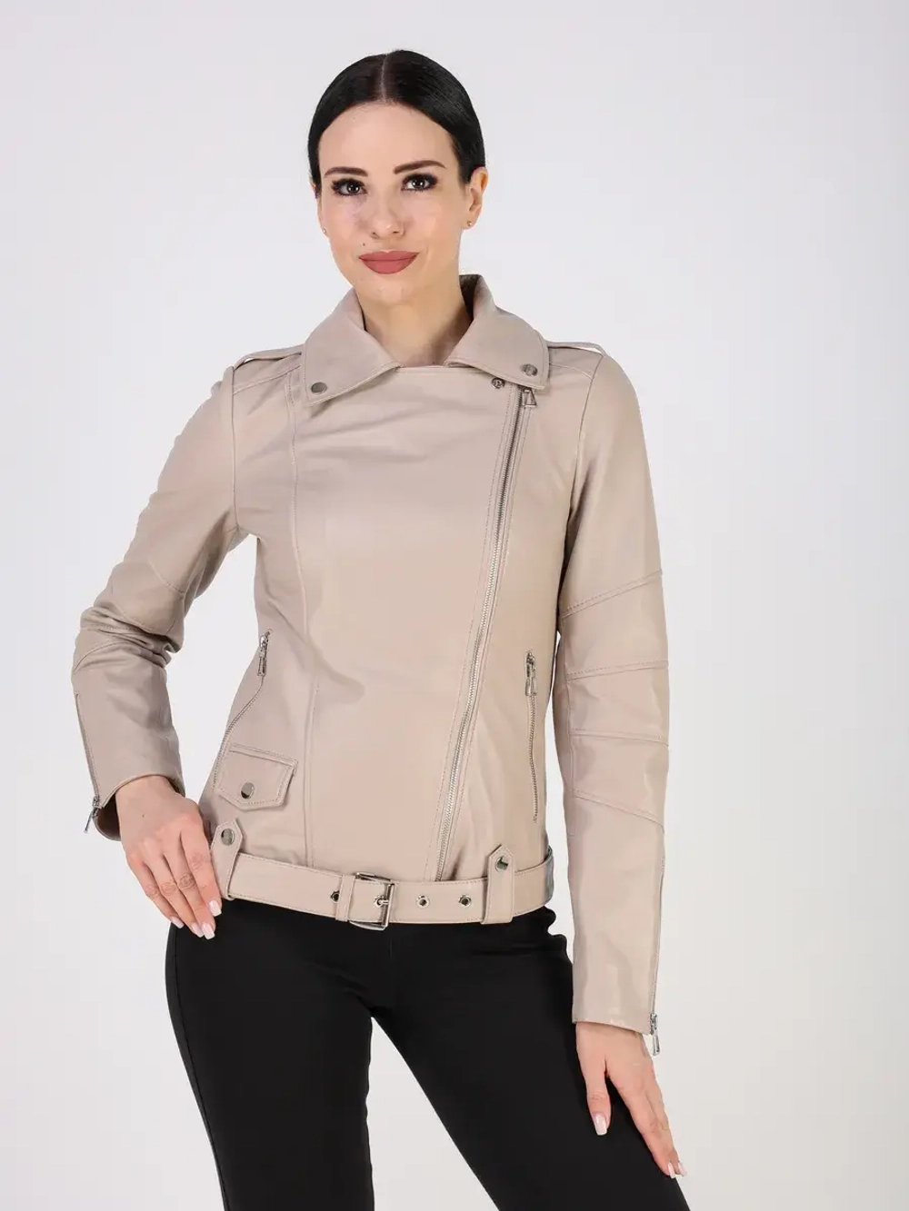 Кожаная куртка демисезонная косуха