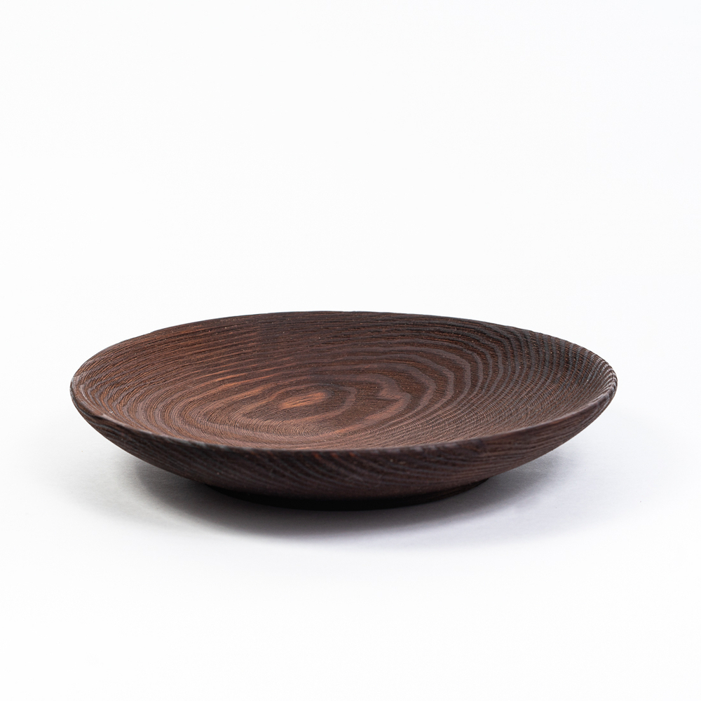 Деревянная текстурированная тарелка Art of Siberia из дерева сибирской сосны T121