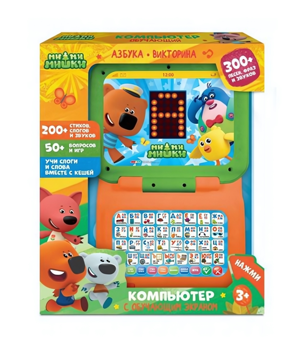 Компьютер с led- экраном "Ми-ми-мишки" 300 песен, фраз, свет/звук HT1176-R (48) (Умка)