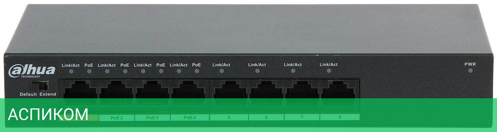 Коммутатор Dahua DH-PFS3008-8ET-60