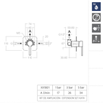 Встраиваемый смеситель для душа на 1 выход DRAKO 331801S