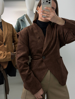 Куртка-пиджак женcкий артикул 989 цвет "шоколад"