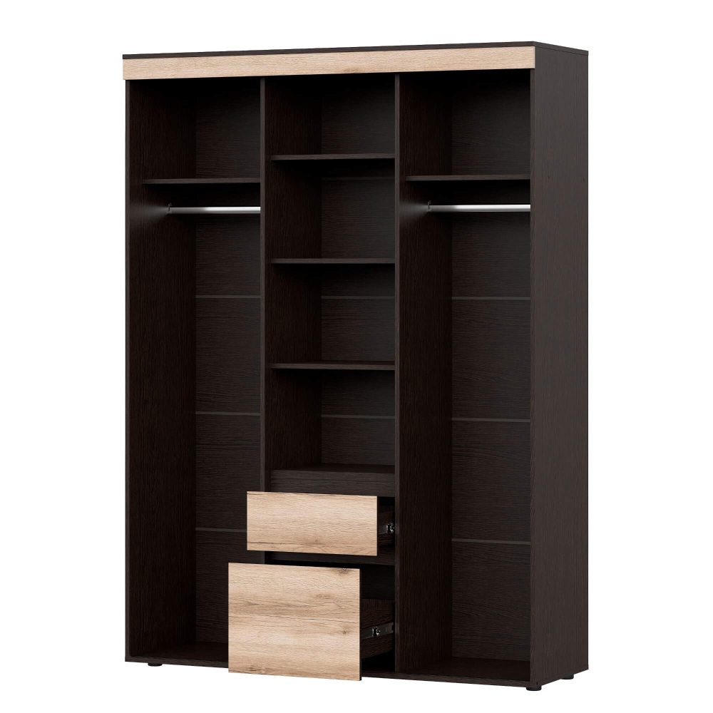 Шкаф-купе (1,5м) "Берген"(Дуб Венге/Дуб Делано)