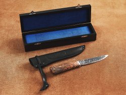 Якутский нож "Амга", сталь Х12МФ, рукоять карельская береза