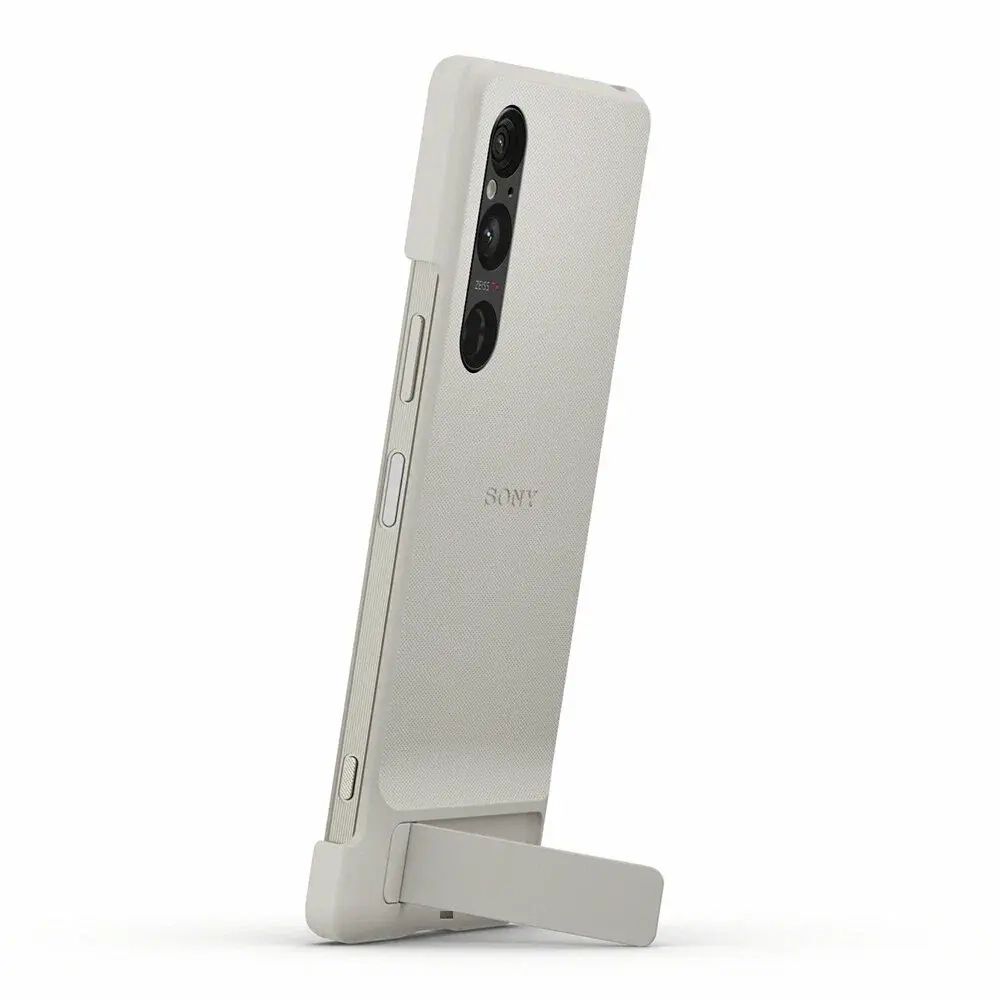 Оригинальный чехол с подставкой SONY Style Cover XQZ-CBEC для Xperia 1 VI — платиново-серый