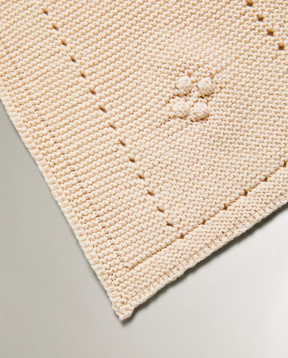 ZARA HOME ДЕТСКИЙ ВЯЗАНЫЙ ПЛЕД, РОЗОВЫЙ