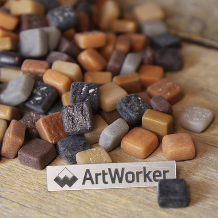 FLORY1260 Nut стеклянная мозаика 12х12 мм, 0,6 кг