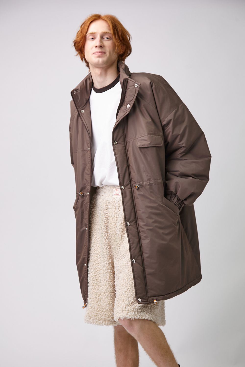 Парка Choompu оверсайз коричневая