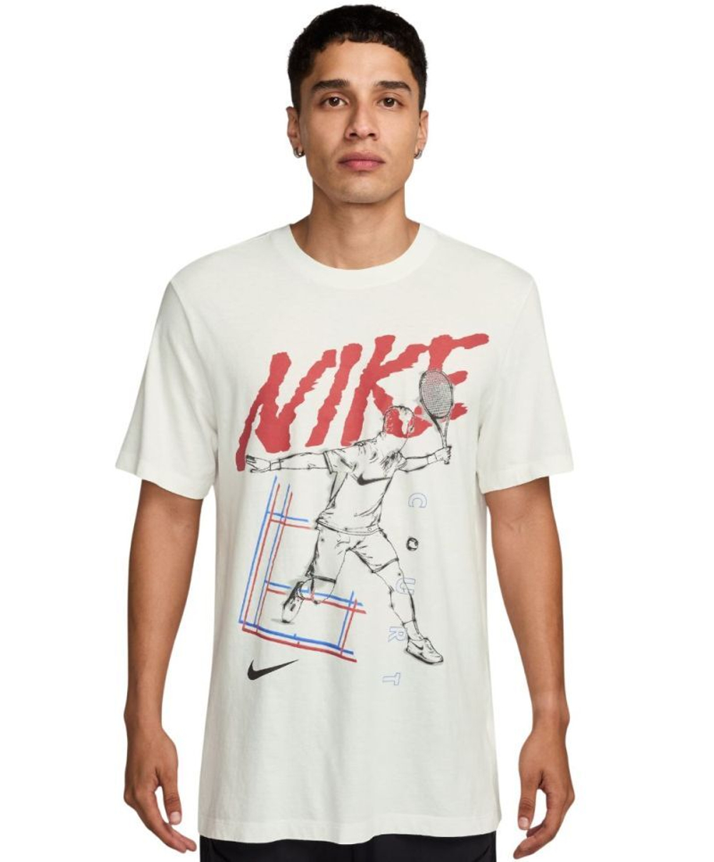 Мужская теннисная футболка Nike Court Tennis - Summit белая