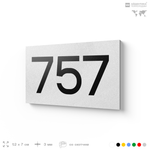 Номер на дверь 757, табличка на дверь для офиса, квартиры, кабинета, аудитории, склада, белая 120х70 мм, Айдентика Технолоджи