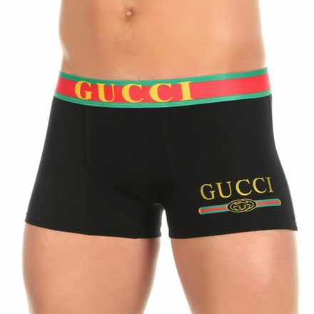 Мужские трусы хипсы черные Gucci Hip Boxer GG