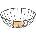 Фруктовница agness металлическая black, 25см