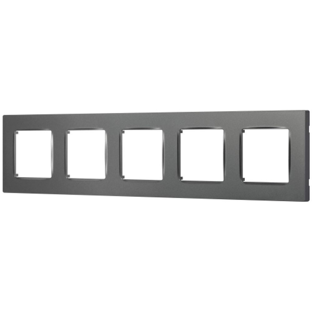 Рамка для розеток и выключателей ЭРА Серия 12 12-5205-12 на 5 поста, Классик, графит