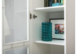 Витрина Опра 16.394.03 белый PE шагрень / дуб золотой craft