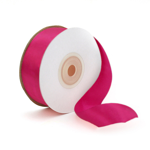 Лента Атлас Ярко-розовый / 7 мм * 22,85 м