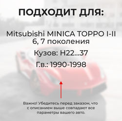 Ремкомплект ограничителей дверей Mitsubishi MINICA TOPPO (I-II) H22…37 (2 двери, тип 7) 1990-1998