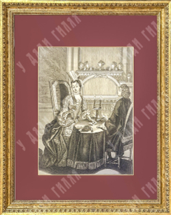 Мариетт Жан. Вечер. Дама, играющая в карты. Офорт. Прибл. 1700–1742 г.