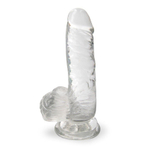 Прозрачный фаллоимитатор на присоске - 15 см.
