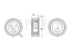 Ролик натяжной ремня ГРМ UNIO TNS-10063