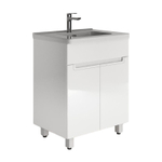 Тумба напольная SANITEKO "Оникс серый" под COMO 70, 2 двери, серый матовый