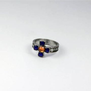 Кольцо Хамелеон с крестом (желт)